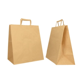 28x17x32 CM 28x17x32 CM | PAPIERBEUTEL BOX | FLEXO-DRUCK IN EINER FARBE AUF VORDEFINIERTEN ZONEN AUF BEIDEN SEITEN