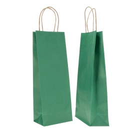 14x09x38 14x09x38 CM | BORSA DI CARTA SAFARI PER BOTTIGLIE | STAMPA FLEXO A UN COLORE SU AREE PRE-DETERMINATE SU ENTRAMBI I LATI