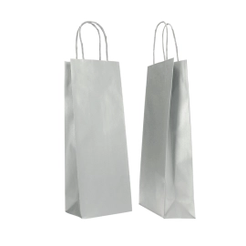 14x09x38 14x09x38 CM | BOLSA DE PAPEL SAFARI PARA BOTELLAS | IMPRESIÓN FLEXO A UN COLOR EN ÁREAS PREDETERMINADAS POR AMBAS CARAS
