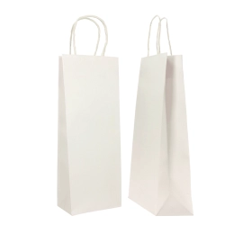 14x09x38 14x09x38 CM | BORSA DI CARTA SAFARI PER BOTTIGLIE | STAMPA FLEXO A UN COLORE SU AREE PRE-DETERMINATE SU ENTRAMBI I LATI