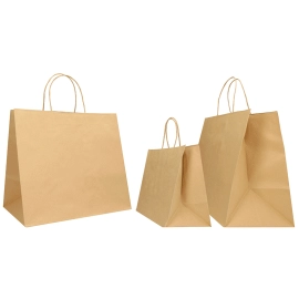 25x15x24+6 25x15x24+6 CM | SAFARI PAPER BAG WIDE BACKGROUND | FLEXO PRINTING IN UN COLORESU ENTRAMBI I LATI | CARTA KRAFT BIA...