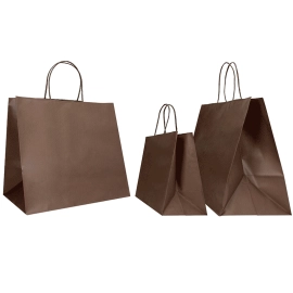 Gepersonaliseerde 25x15x24+6 25x15x24+6 CM | SAFARI PAPIER ZAK BREDE BODEM | FLEXODRUK IN ÉÉN KLEUR AAN BEIDE ZIJDEN | KRAFT ...