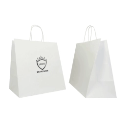 Gepersonaliseerde Gepersonaliseerde Safari papier zak 32x20x33 CM | SAFARI PAPIER ZAK BREDE BODEM | FLEXODRUK IN ÉÉN KLEUR AA...