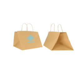 Gepersonaliseerde Gepersonaliseerde Safari papier zak 34X34X25 CM | SAFARI PAPIER ZAK BREDE BODEM | FLEXODRUK IN ÉÉN KLEUR AA...