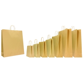 22x10x29 22x10x29 CM | BOLSA DE PAPEL SAFARI | IMPRESIÓN FLEXO A UN COLOR EN ÁREAS PREDEFINIDAS POR AMBAS CARAS