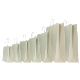 22x10x29 22x10x29 CM | PAPER BAG SAFARI | STAMPA FLEXO A UN COLORE SU AREE PREFISSATE SU ENTRAMBI I LATI