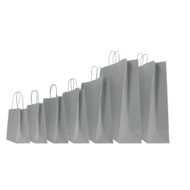 22x10x29 22x10x29 CM | PAPER BAG SAFARI | STAMPA FLEXO A UN COLORE SU AREE PREFISSATE SU ENTRAMBI I LATI