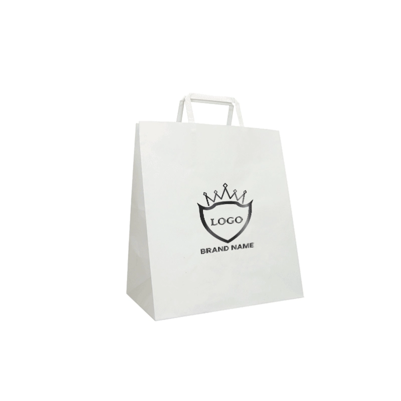 Customized 28x17x32 CM 28x17x32 CM | BOX PAPER BAG| FLEXO PRINTING IN ONE COLOR ON PRE-DEFINED AREAS ON BOTH SIDES Customized 28x17x32 CM 28x17x32 CM | BOX PAPER BAG| FLEXO PRINTING IN ONE COLOR ON PRE-DEFINED AREAS ON BOTH SIDES