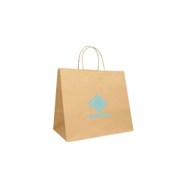 25x15x24+6 25x15x24+6 CM | BOLSA DE PAPEL SAFARI FONDO ANCHO | IMPRESIÓN FLEXO A UN COLOR EN AMBAS CARAS | PAPEL KRAFT BLANCO...