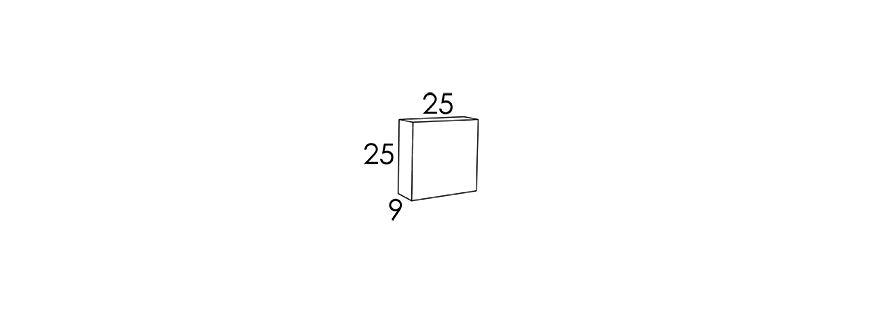 25x25x9 CM